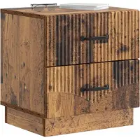 vidaXL Cabinet de chevet avec tiroir Bois ancien 43 x 34,5 x 44,5 cm