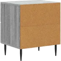 vidaXL Cabinet de chevet avec tiroir Sonoma gris 43 x 34,5 x 47,5 cm