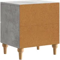 vidaXL Cabinet de chevet avec tiroir Gris béton 43 x 34,5 x 48 cm