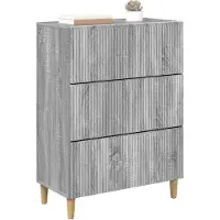 vidaXL Armoire à tiroirs Sonoma gris 66 x 34,5 x 90 cm