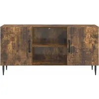 vidaXL Meuble TV en chêne fumé 102 x 34,5 x 50 cm en aggloméré