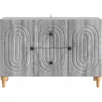 vidaXL Meuble TV , gris Sonoma, 89 x 34,5 x 60 cm, aggloméré