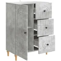 vidaXL Buffet gris béton 66 x 34,5 x 90 cm en aggloméré