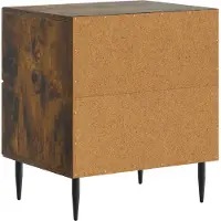 vidaXL Cabinet de chevet 2 pcs Chêne fumé 43 x 34,5 x 47,5 cm