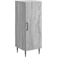vidaXL Buffet Sonoma gris 33 x 34,5 x 89,5 cm en aggloméré