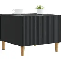 vidaXL Table basse à tiroirs, noire, 49 x 50 x 40 cm, aggloméré