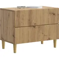 vidaXL Cabinet de chevet avec tiroir Chêne artisanal 62 x 34,5 x 48 cm