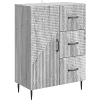 vidaXL Buffet Sonoma gris 66 x 34,5 x 89,5 cm en aggloméré