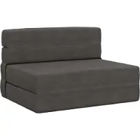 vidaXL Canapé-lit pliant , gris foncé, 190 x 70 x 15 cm, velours côtelé
