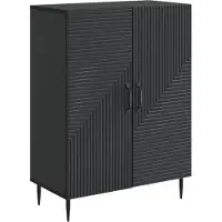 vidaXL Buffet noir 66 x 34,5 x 89,5 cm en aggloméré