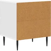 vidaXL Cabinet de chevet 2 pcs Blanc brillant 43 x 34,5 x 47,5 cm