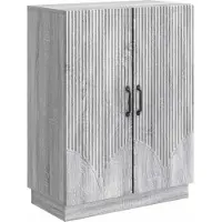 vidaXL Meuble de rangement latéral, Sonoma-gris, 66 x 34,5 x 87 cm, fabriqué en panneaux de particules
