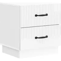 vidaXL Cabinet de chevet Blanc brillant 43 x 34,5 x 44,5 cm