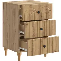 vidaXL Cabinet de chevet avec tiroir Chêne artisanal 43 x 41 x 66,5 cm