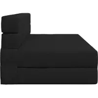 vidaXL Canapé-lit pliant Noir 203 x 152 x 15 cm tissu