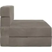 vidaXL Canapé-lit pliant , gris clair, 190 x 70 x 15 cm, velours