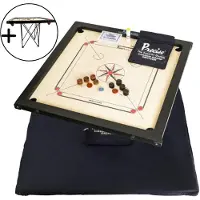 Ubergames Precise - Ama-8 mm - 12 kgs - Mit Tisch - 74x74 cm - 82x82 cm - India - Karrom spiel - Turnier