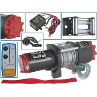 GEKO Treuil électrique à câble 12V avec télécommande 4500lb, 2041kg