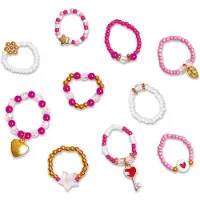 Janod Creation set 10 anneaux en perles, 7 ans+,