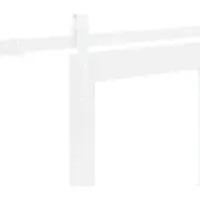 vidaXL Porte coulissante ORKDAL, blanche, 93 x 232 cm, en pin massif et verre