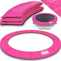 Kiduku Trampoline Housse de protection rose Ø366 cm Housse à ressorts résistante à la déchirure Protection des bords