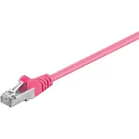 Goobay 93416 CAT 5e Câble patch, SF/UTP, magenta, 3 m - CCA mélange de cuivre