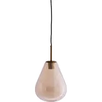 Light & Living Lampe suspendue en verre Leona Ø 25cm - verre ambré