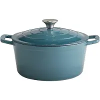 Aps 5 Stars marmite avec couvercle, hauteur : 115 mm, ø : 250 mm turquoise/creamy