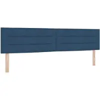 vidaXL Tête de lit LED avec bandes lumineuses LED bleues 200 cm en tissu