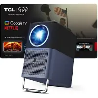 TCL A1S Projecteur Portable Intelligent 1080P Full HD, 600 Lumen ISO, Google TV, Wi-Fi, Bluetooth, Mise au Point Automatique