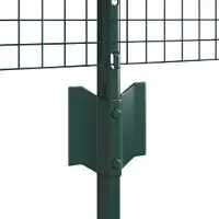 vidaXL : Clôture en fil barbelé soudé avec poteaux, 100 x 0,8 m, couleur verte