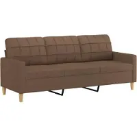 vidaXL Ensemble de canapés 4 pièces avec coussins Tissu brun