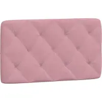 vidaXL Coussin de tête de lit rose 90 cm velours