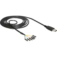 DeLOCK 1.8m USB2.0-A/TTL 6-p câble USB 1,8 m USB A Noir