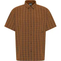 Jack Wolfskin Meseta Short Sleeve Shirt Marron M Homme