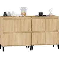 vidaXL Sideboards 2 pcs. chêne Sonoma 60x35x70 cm bois composite