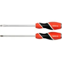 YATO Tournevis avec capuchon de frappe PH+plat, magnétique 2 pièces