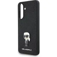 Karl Lagerfeld Glitter Ikonik Logo Metal Pin Samsung Galaxy A56 Phone Case Noir