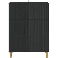 vidaXL Armoire à tiroirs Noir 66 x 34,5 x 90 cm Bois d'ingénierie
