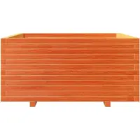 vidaXL Jardinière cire marron 100x100x49,5 cm bois de pin massif