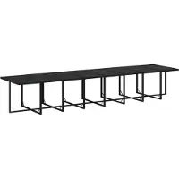 vidaXL salon de jardin 21 pièces avec coussins Poly rotin noir