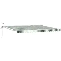 vidaXL Store électrique rétractable vert et blanc 5 x 3,5 m