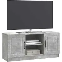 vidaXL Meuble TV , gris béton, 102 x 34,5 x 47 cm, aggloméré
