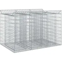 vidaXL Jardinière surélevée en gabions, 2 pièces, 150 x 100 x 100 cm, acier galvanisé