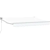 vidaXL , store enroulable blanc, 3,5 x 2 m, polyester et métal