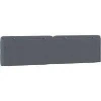 vidaXL Coussin de tête de lit gris foncé 200 cm velours