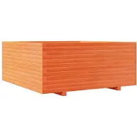 vidaXL Jardinière cire marron 110x110x49,5 cm bois de pin massif