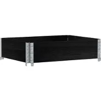 vidaXL Jardinière noir 80x60 cm bois massif de pin