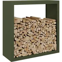 vidaXL Étagère à bois de chauffage Vert 100x40x100 cm Acier