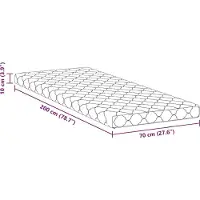 vidaXL Matelas blanc 70 x 200 cm Tissu jacquard